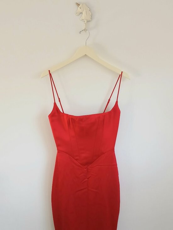House of CB | Olivette | Red Rose | Satin | Corset Maxi Dress | NWT | XS - Picture 2 of 14